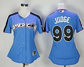 Women American League #99 Aaron Judge Blue 2017 MLB All-Star Game Home Run Derby Jersey,baseball caps,new era cap wholesale,wholesale hats